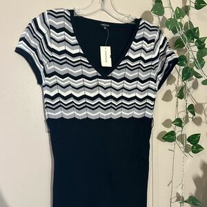 Maurices Black and White Chevron Sweater